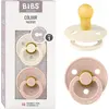 Image de Sucettes Bibs Lot De 2 Taille 1 0-6 Mois Ivory Blush Latex De Caoutchouc Naturel