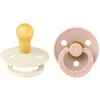 Image de Sucette bébé - BIBS - Colour - Embout rond - Pack de 2 - Caoutchouc naturel - Taille 1 Ivory Blush