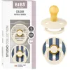 Image de BIBS Colour Sucette 0-6 mois lot de 2 téterelle ronde Ivory/Steel Blue