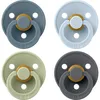 Image de Sucette bébé - BIBS - Colour - Embout rond - Pack de 4 - Caoutchouc naturel - Taille 1 Petrol Sage Baby Blue Iron