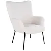 Image de Glasgow Fauteuil imitation peau de mouton blanc.