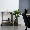 Image de Chariot De Bar Avery 68x40x59 Cm Naturel Et Noir House Nordic
