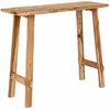 Image de Console 90x30x80 cm en teck naturel