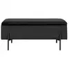 Image de Watford - banc avec coffre de rangement en velours et métal