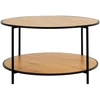 Image de Table Basse Ronde Vita Ø80cm - Bois Naturel Ou Métal Noir-beige