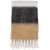 Image de Plaid Noir, Blanc Et Marron 170 X 130 Cm