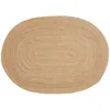 Image de Tapis Ovale En Jute Naturel 140 X 200 Cm