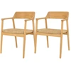 Image de Lot De 2 Fauteuils Lozane   L'élégance Naturelle Du Bois Massif De Sungkai Huilé
