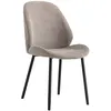 Image de Chaise De Salle À Manger En Polyester Pierre Avec Pieds Noirs