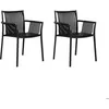 Image de Lot de 4 chaises de jardin empilables 56 5x59 5x82 5 cm noir