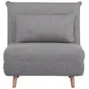 Image de Fauteuil lit marlow   tissu gris & pieds en bois naturel 1302020