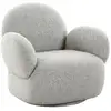 Image de Fauteuil Pivotant Tissu Bouclette Messina   Élégance Moderne Et Confort Dynamique