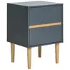 Image de Table d'appoint bisley - table d'appoint, bois peint, 2 tiroirs, gris foncé 40 x 35 x 55 cm 3102030