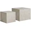 Image de Lot De 2 Tables Basses Carrées Prague   Effet Marbre Beige