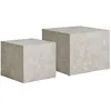 Image de Lot de 2 tables basses carrées 40 et 50 cm effet marbre beige