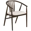 Image de Fauteuil En Bois Et Tissu Agustin-marron