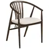 Image de Fauteuil en bois et tissu agustin-marron