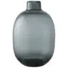 Image de Vase moderne en verre fumé noir ekla   h 35cm