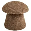 Image de Gida pouf ø45 cm imitation fourrure brun.
