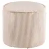 Image de Liv pouf velours côtelé beige.