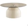 Image de Solveig table basse Ø70cm beige gris.