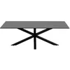 Image de Table basse 130x70x46 cm en céramique et métal noir - BUGGIO