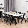 Image de Table à manger 200x100x755 cm en céramique blanche - BUGGIO
