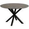 Image de Table de salle à manger - EMOB - Heaven - Plateau en céramique - Pied en métal noir - 4 personnes