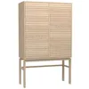 Image de Buffet haut 2 portes 908x40x150 cm décor chêne blanchi - LINEY