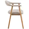 Image de Addi chaise de salle à manger avec accoudoirs bouclé beige.