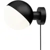 Image de LOUIS POULSEN lampe murale applique VL STUDIO (Noir avec câble et interrupteur - verre et métal)