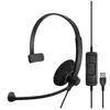 Image de Casque Micro Filaires Mono Epos Impact Sc 30 Usb Ml Noir Orange Sur Oreille 2m