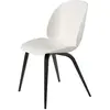 Image de GUBI chaise BEETLE DINING CHAIR base en hêtre noir (Alabaster white - Polypropylène et bois)