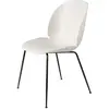 Image de GUBI set de 4 chaises BEETLE DINING CHAIR base noire (Alabaster white - polypropylène et acier)