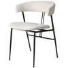 Image de GUBI chaise avec accoudoirs et rembourrage total VIOLIN (Cat. E Dedar Svevo 002 - Tissu et acier peint en noir)