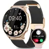 Image de Montre Connectée Femme avec Appel Bluetooth 5.21.39HD Ronde Smartwatch avec 2 Bracelet120+ Modes Sport SpO2 Fréquence Cardiaque