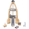 Image de Grande Fusée Spatiale Bois Avec Accessoires À Construire Garage Enfant +3, Astronautes Véhicules