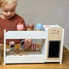 Image de Marchande Enfant En Bois, Machines À Glace & À Café Avec Accessoires, Stimule Créativité & Dextérité - Jeux De Rôle