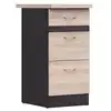 Image de Junona meuble bas de cuisine 40 cm - 3 tiroirs - plan de travail - chêne sonoma JUNONAMB3T40CH