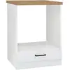 Image de Junona Meuble Bas Four 60 Cm - Plan De Travail - Blanc Brillant