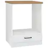 Image de Junona meuble bas four 60 cm - plan de travail - blanc brillant JUNONAMBFOURBLPL