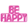 Image de NEON LED PLEXI BE HAPPY ROSE USBA 2M OU 3PILESAA