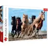 Image de Puzzle 1000 Pièces Chevaux Au Galop Carton Bleu Marron Blanc 68x48 Cm Trefl