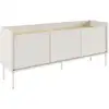 Image de Selsey tovi   meuble tv 3 portes   blanc couleur chêne linberg  140 cm Tovi