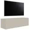 Image de Selsey veldio   meuble tv mural avec façades rainurées   100 cm   beige gris Veldio