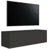 Image de Selsey veldio   meuble tv mural avec façades rainurées   100 cm   noir Veldio