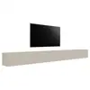 Image de Selsey veldio   meuble tv mural avec façades rainurées   300 cm   beige gris Veldio