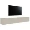 Image de Selsey veldio   meuble tv mural avec façades rainurées   200 cm   beige gris Veldio