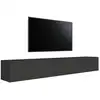 Image de Selsey veldio   meuble tv mural avec façades rainurées   200 cm   noir Veldio