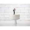 Image de Figurine de mariage - PARTYDECO - Couple de mariés entrelacés - 11 cm - Résine - Blanc